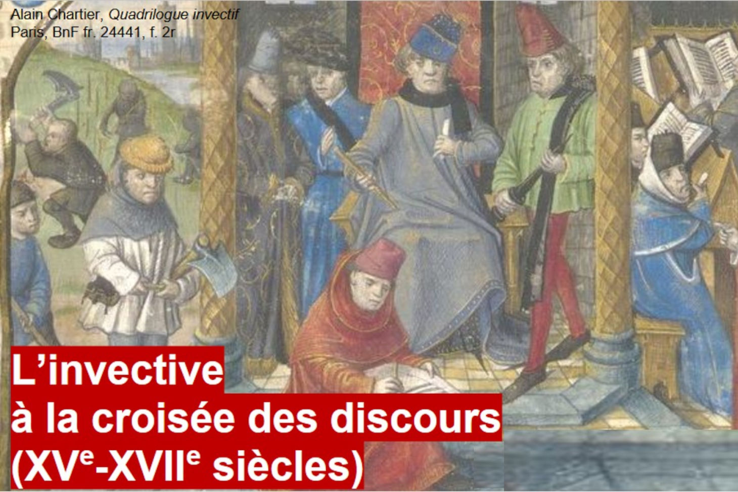 illustration d'Alain Chartier, Quadrilogue invectif Paris BnF