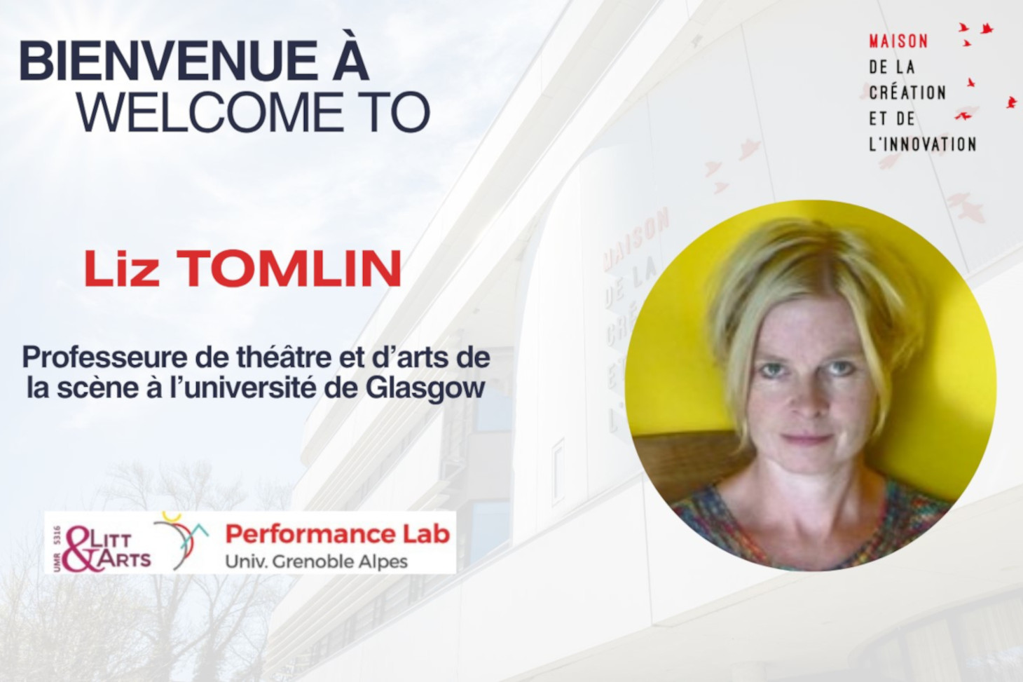 Portrait de Liz Tomlin, professeur à l'université de Glasgow