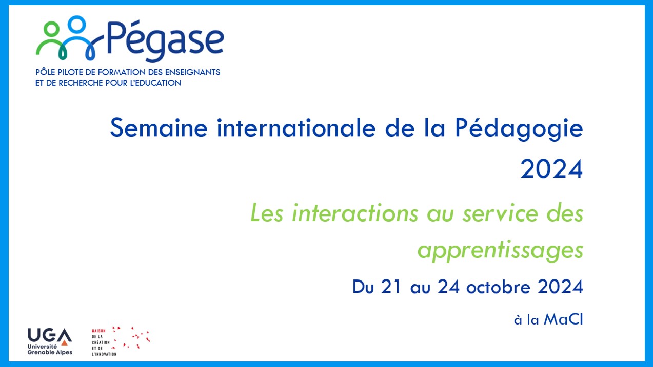 Semaine internationale de la pédagogie 2024 : les interactions au service de la pédagogie